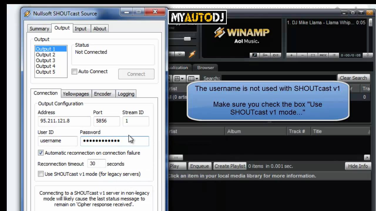 WHMSonic - How to Go Live - My Auto Dj