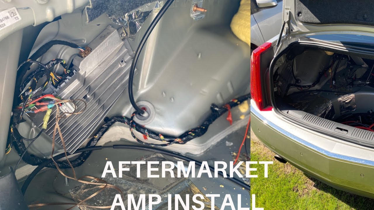 How To Install Aftermarket Amp In 2008 CTS - YouTube