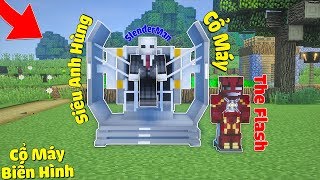 CHẾ TẠO CỔ MÁY BIẾN CON NGƯỜI THÀNH SIÊU ANH HÙNG THE FLASH TRONG MCPE | Thử Thách SlenderMan