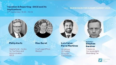 Taxation & Reporting - DAC8 and its implications | BC4EU Summit 2023
