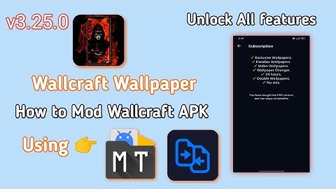 How to Mod Wallcraft Wallpaper using MT Manager - Unlock All Features @angkorfake