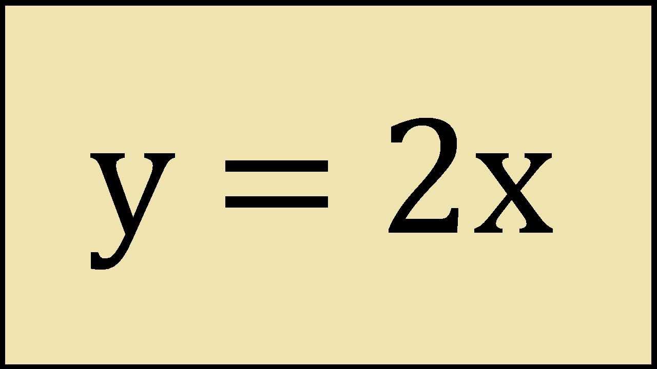 How To Graph Y = 2X