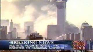 CNN Live- 9/11/01 - WTC 2nd Tower Collapses