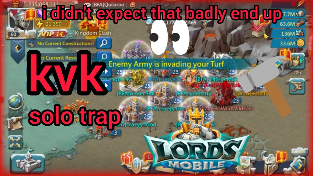 Solo Trap on KvK || Lords Mobile - YouTube