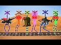 【 踏切アニメ 】 色んな所で合流する不思議なカラフル踏切カンカン- 🐹🐸🐰 Italian Incredibox as Fumikiri Railroad Crossings Meme