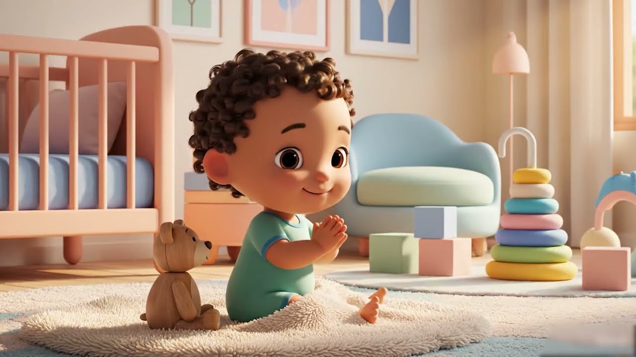 Sleepy Time Baby Cartoon 🌙 | Gentle Pastel Colors & Calming Music