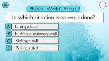 Work & Energy Important MCQs | Physics Top 20 Quiz | All Competitive & Entry Level Exams.