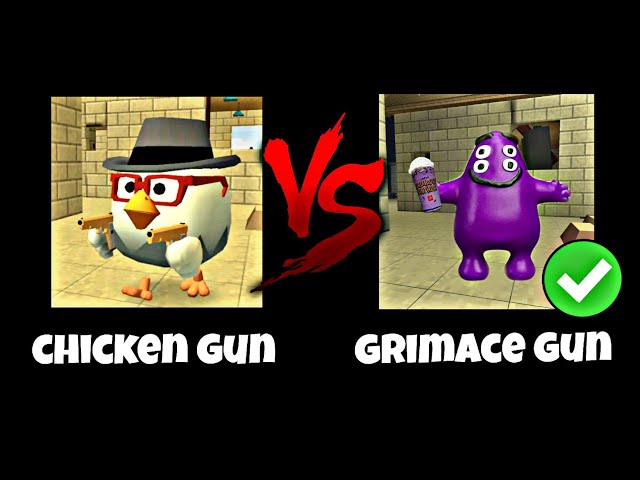 😱grimace and scary object 12'''' In chicken gun !!! what is scary??? 