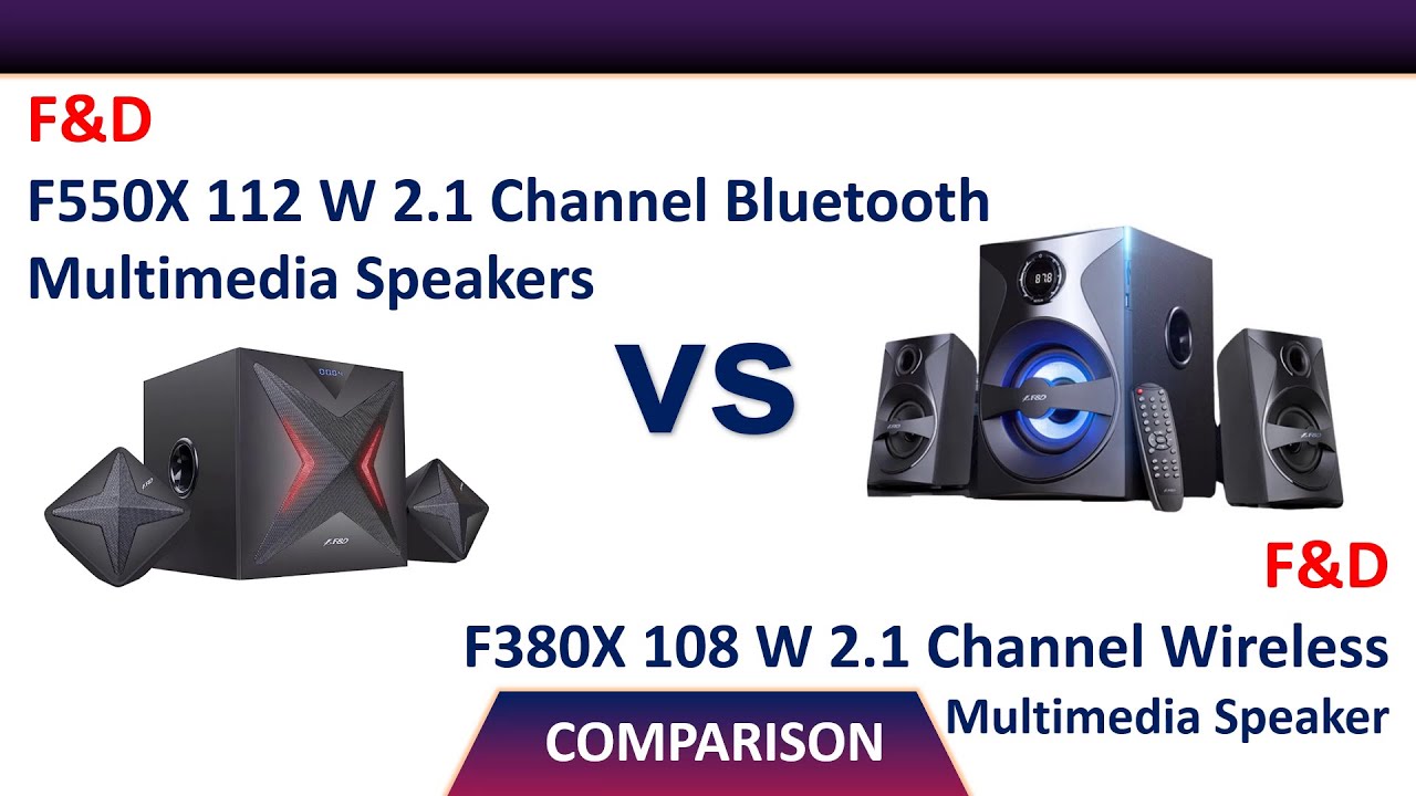 F&D F550X Speaker Kit 2.1 Channels 56 W Black 2.1 Channels 56 W 1.5 M 28 W 130-2000 Hz - View #6