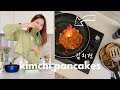 простой рецепт корейских блинчиков из кимчи 🔥 кимчи джон 김치전 | Anna K