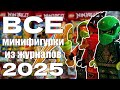 Все минифигурки из журналов LEGO Ninjago за 2025 год и дисплей для них