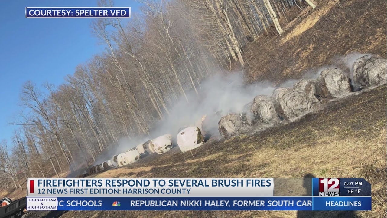 Firefighters respond to several brush fires - YouTube