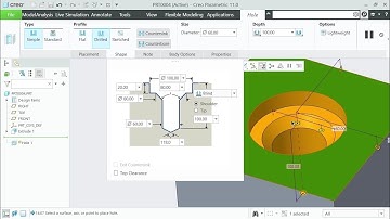 Creo Parametric #5(Hole,countersink, and counterbore).@IIcadStudio #beginner #cad #video #creo #art.