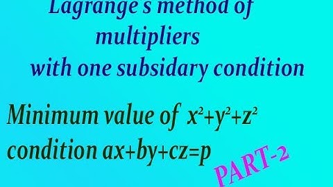 Easily solve Lagrange