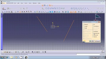 PERPENDICULARITY GEOMETRIC CONSTRAINT IN CATIA SKETCHER