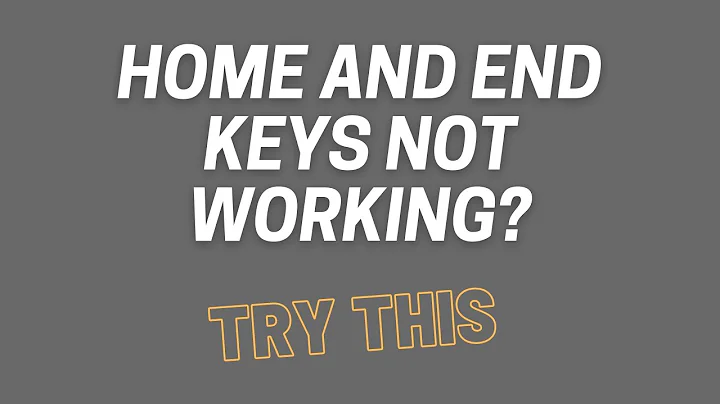 Home and End Keys Not Working Properly as They Should on Microsoft Windows PC Computer Laptop