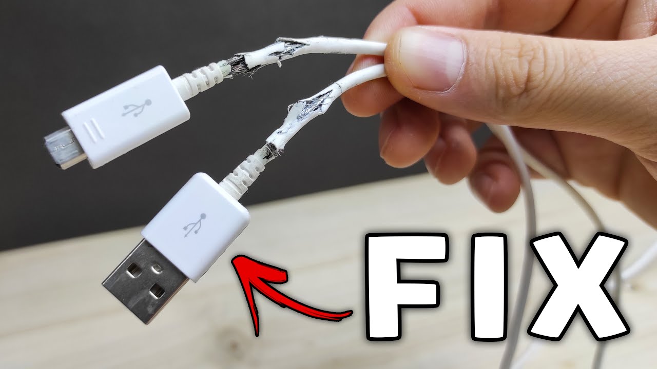 Best way to repair and fix charge cable - fix and repair any type of charger  cable - YouTube