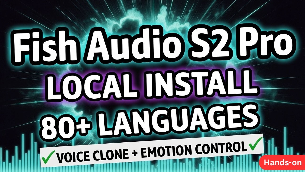 Fish Audio S2 Pro — Install Locally & Voice Clone with Emotion Control in 80+ Languages