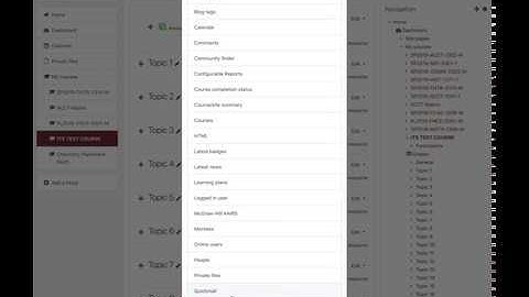How to add the Quickmail block.