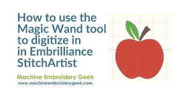 How to use the Magic Wand tool to digitize from photos in Embrilliance StitchArtist