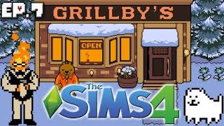 Friendship Date at GRILLBY'S - The Sims 4: Undertale Theme - Ep. 7