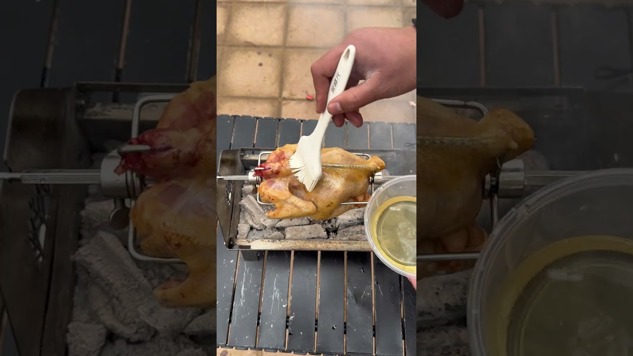 This outdoor camping rechargeable rotating barbecue grill is really great! #bbq #hotstyle #BlazeFor