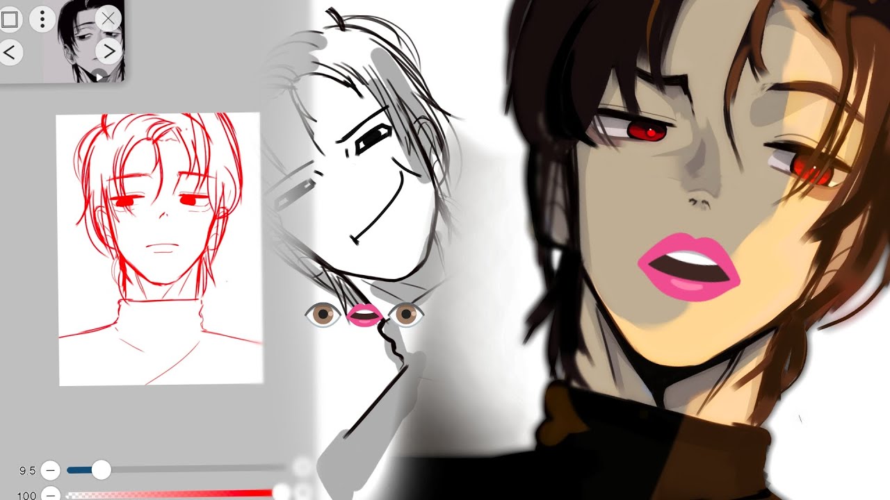 Digital Painting Process!🔥 | IBISPAINT X | 👁️👄👁️ - YouTube