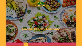 Fresh Cuisine -Restaurant Service Website Design HTML CSS JS
