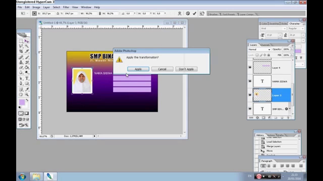 Membuat Desain  ID  Card  dengan  Mudah dan Sederhana YouTube