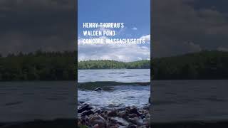 A moment by the shore at Thoreau’s Walden Pond in Concord, Massachusetts