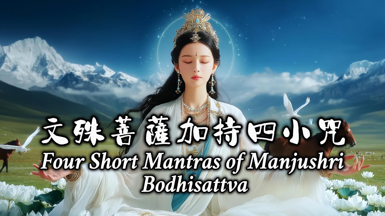 Tibetan Music | Four Short Mantras of Manjushri Bodhisattva 文殊菩薩加持四小咒: Purify Karma & Attain Peace