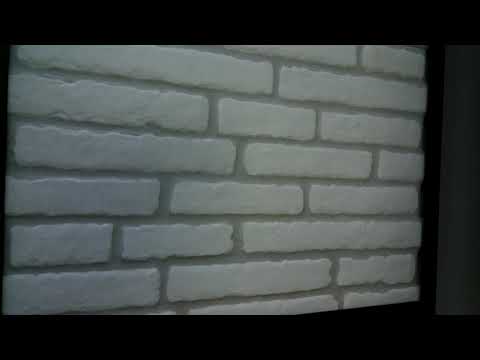 Wall Brick Effect Cladding in Relief White Cortina Gray Fugue