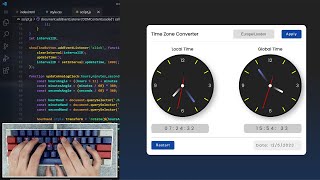 ASMR Programming - JavaScript Time Zone Converter With API - No Talking