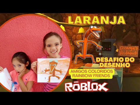LARANJA Amigos Coloridos - Roblox - Desafio do DESENHO/Challenge Orange  Rainbow friends 