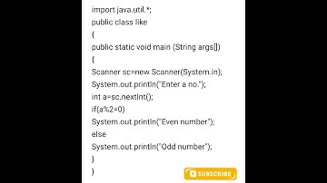 #Java program to find that the given number is even or odd #shorts