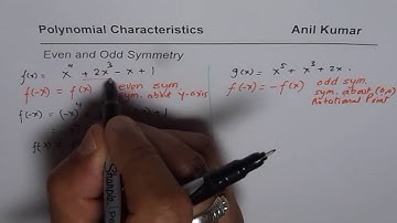 Easy Test for Even and Odd Symmetry of Polynomial in Standard Form