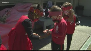 Chesterbrook Academy releases ladybugs into the environment