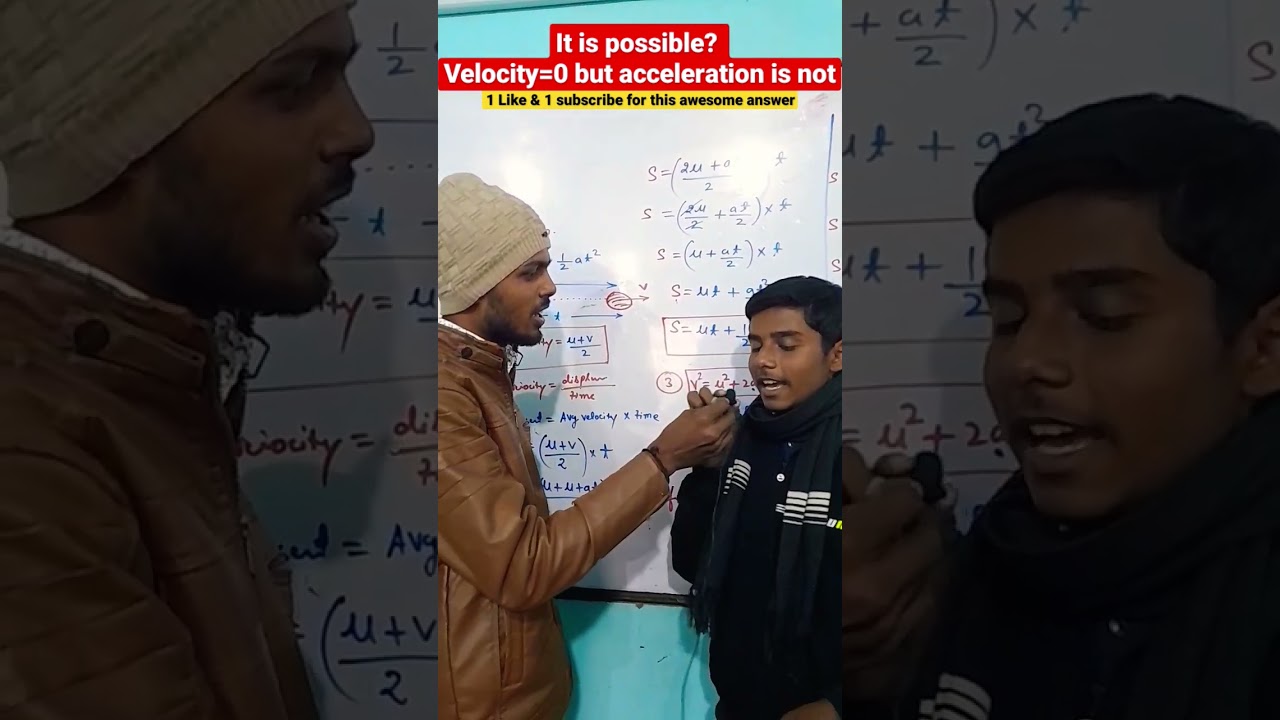 is it possible? 🤯 Velocity is zero 😊 but  acceleration is not 😎😇|| 