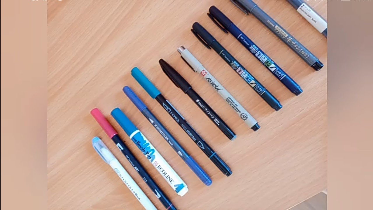 Brush pen comparison-- MUJI BRUSH PEN!?