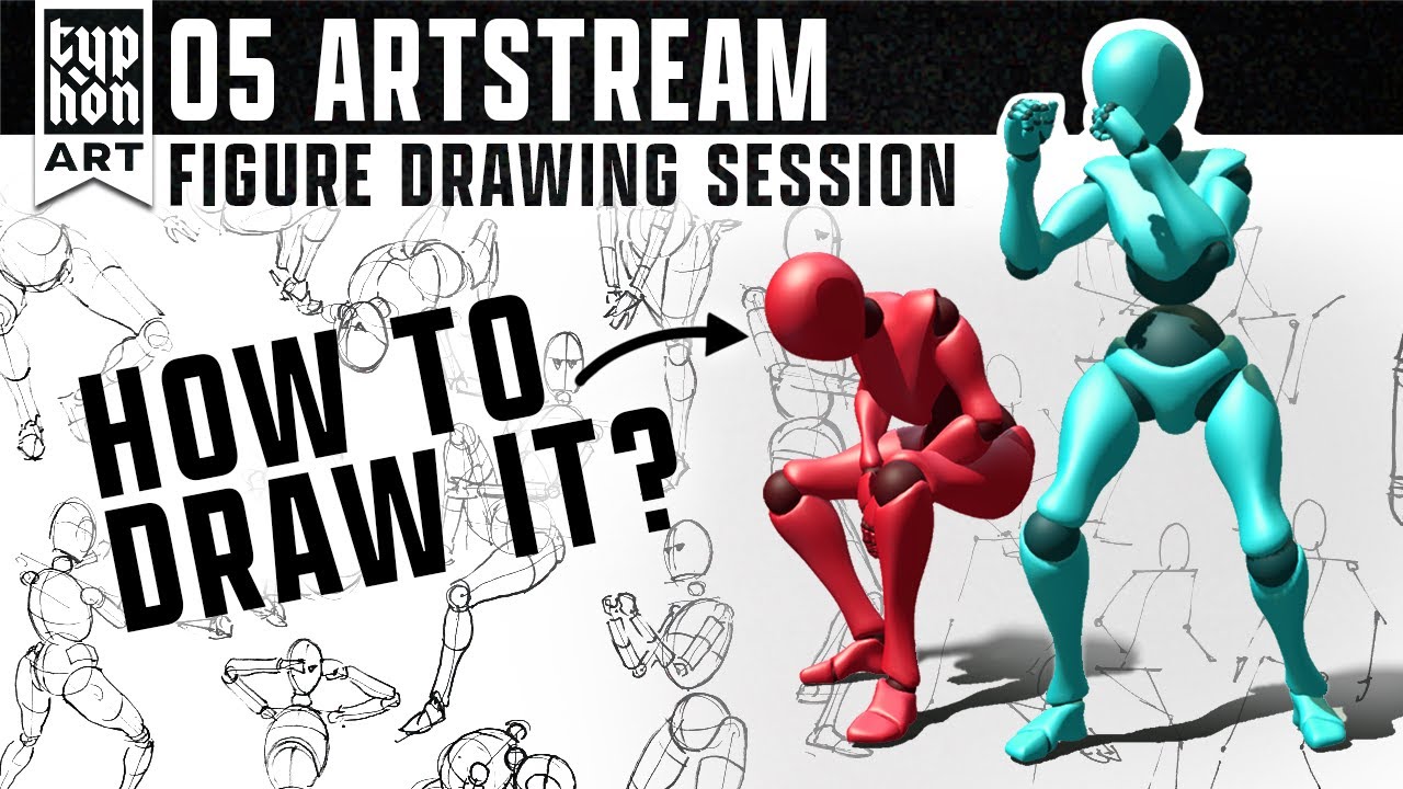 Artstream 05 - Figure drawing session using Mixamo! - YouTube