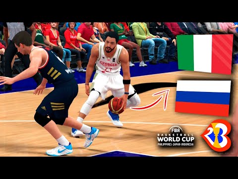 მატჩი რუსეთის ნაკრების წინააღმდეგ !!! პირველი სამმაგი დუბლი ??? - FIBA WORLD CUP 2K23 MY CAREER EP 2