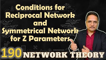Conditions of Reciprocal Network and Symmetrical Network for Z Parameters
