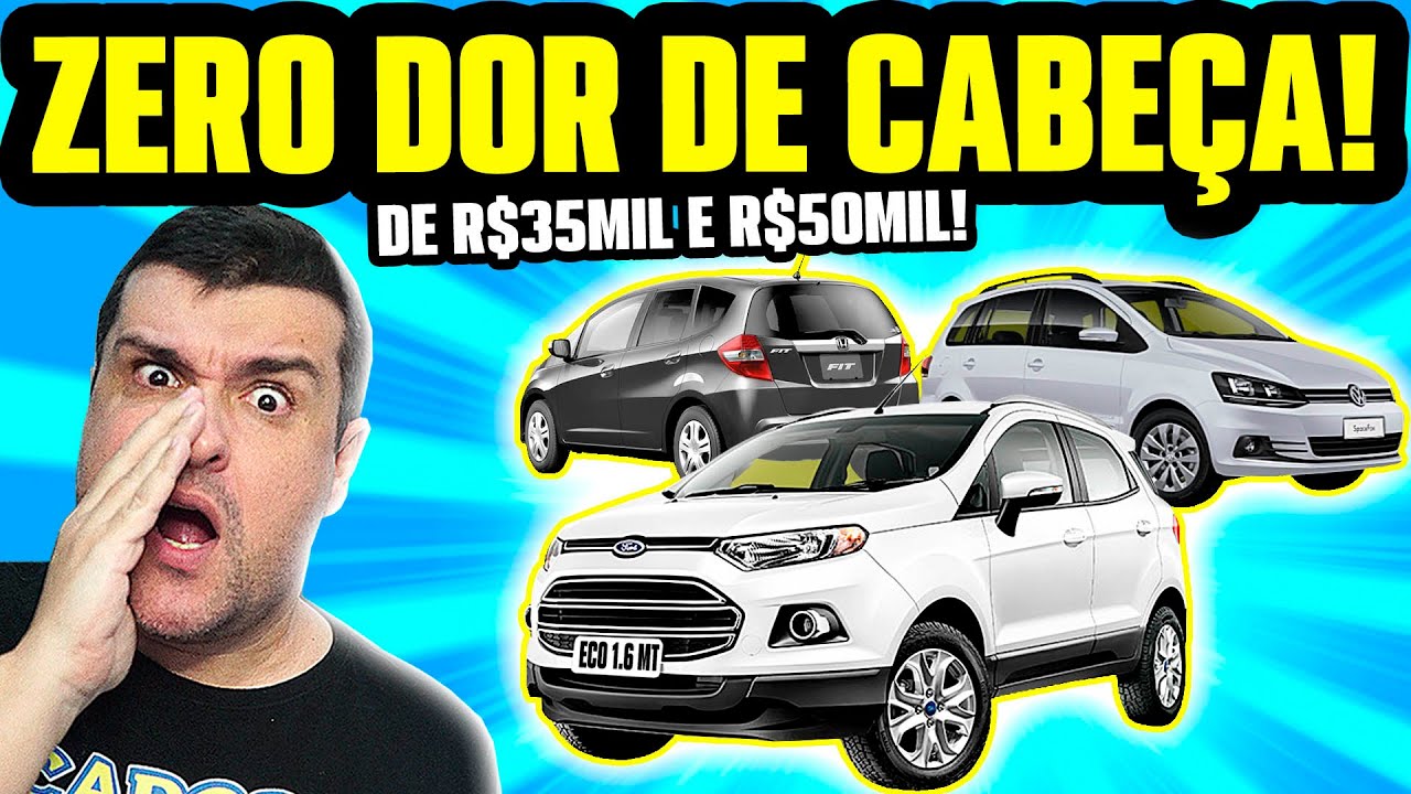 ZERO ARREPENDIMENTO! CARROS BARATOS e INDESTRUTÍVEIS DE R$35MIL até R$50MIL! HATCH, SUV, SEDÃ!