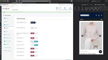 Prestashop AMP module Header settings
