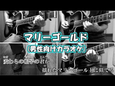 マリーゴールド/あいみょん【男性キーアコギカラオケ練習用】歌詞付き #backingtrack #offvocal #多重録音  #全部俺 #全部私 #一人バンド