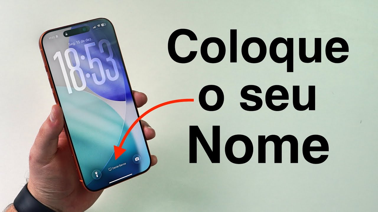 (iOS 26) Como Colocar seu Nome na Tela do iPhone!!