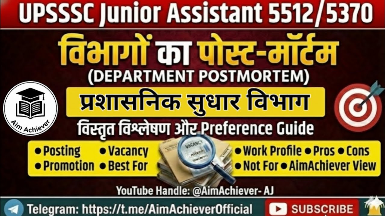 UPSSSC JA 5512: प्रशासनिक सुधार विभाग का पोस्टमार्टम 🏛️ | सचिवालय जैसा रुतबा? | Ep-23