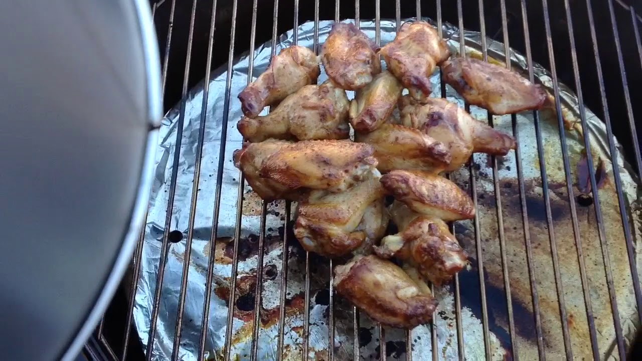 Old Smokey Modified 66.00 Indirect 22" Chicken Wings YouTube