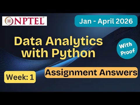 NPTEL Data Analytics with Python Week 1 Assignment Answers With Explanation  | Jan–Apr 2026