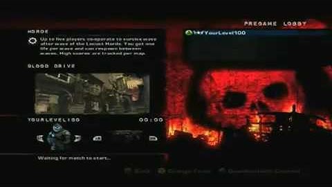 Gears of War 2 Rank 100 Glitch + Achievements!!